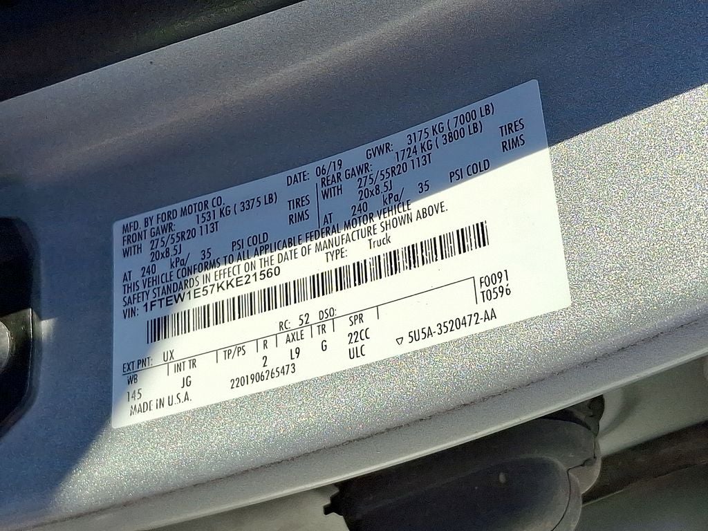 2019 Ford F-150 XL SXT