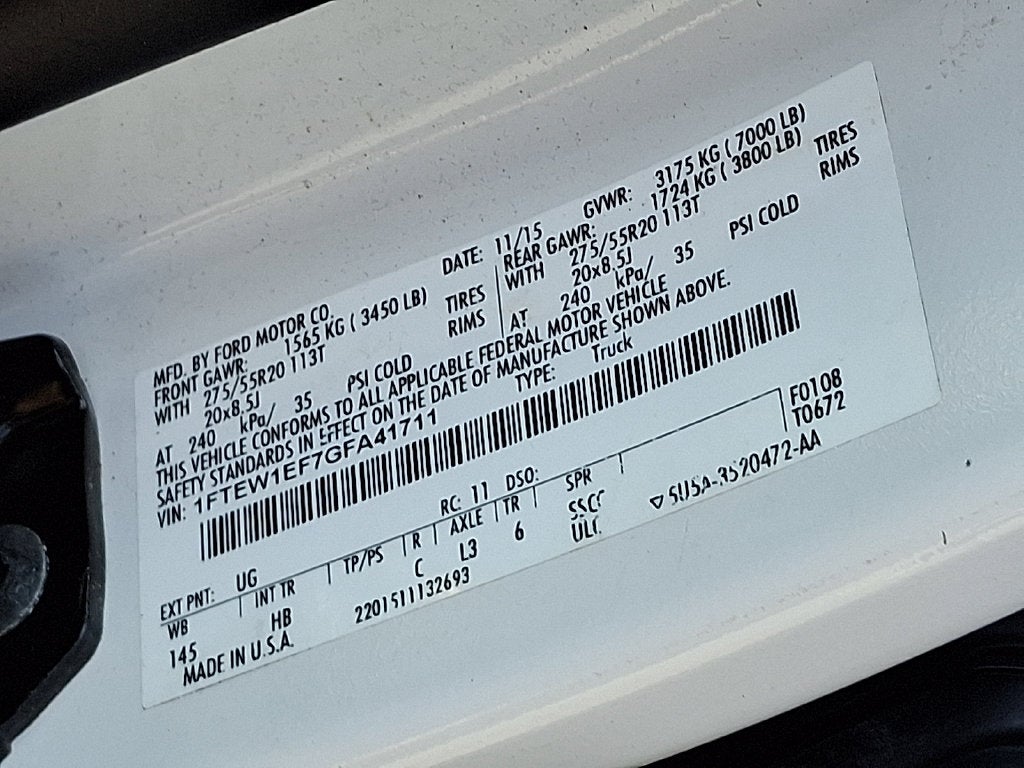 2016 Ford F-150 Lariat