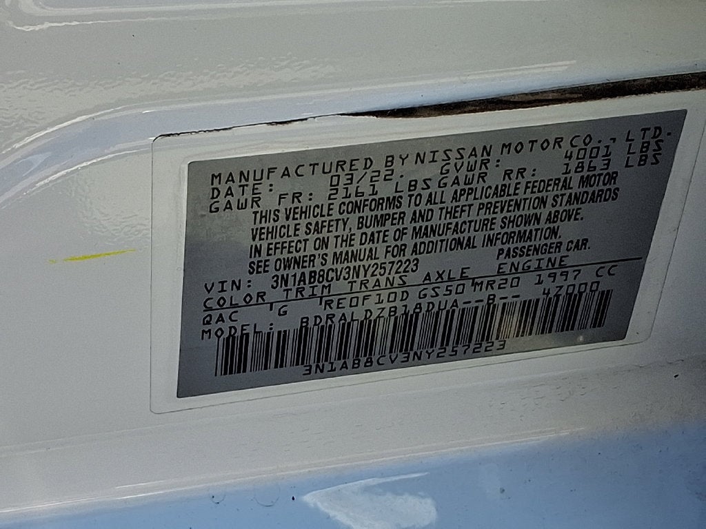 2022 Nissan Sentra SV