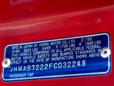 1985 Honda Prelude Base