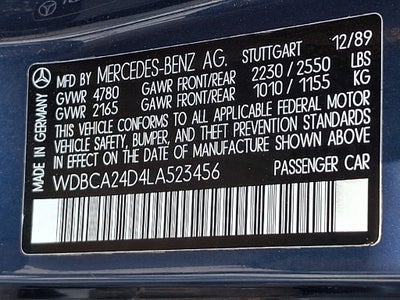 1990 Mercedes-Benz 300-Class 300 SE