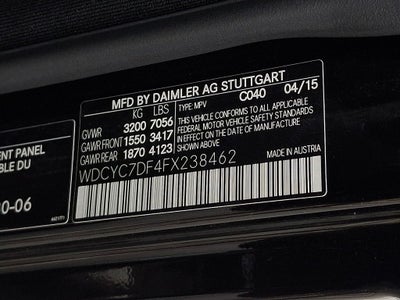 2015 Mercedes-Benz G-Class G 63 AMG® 4MATIC®